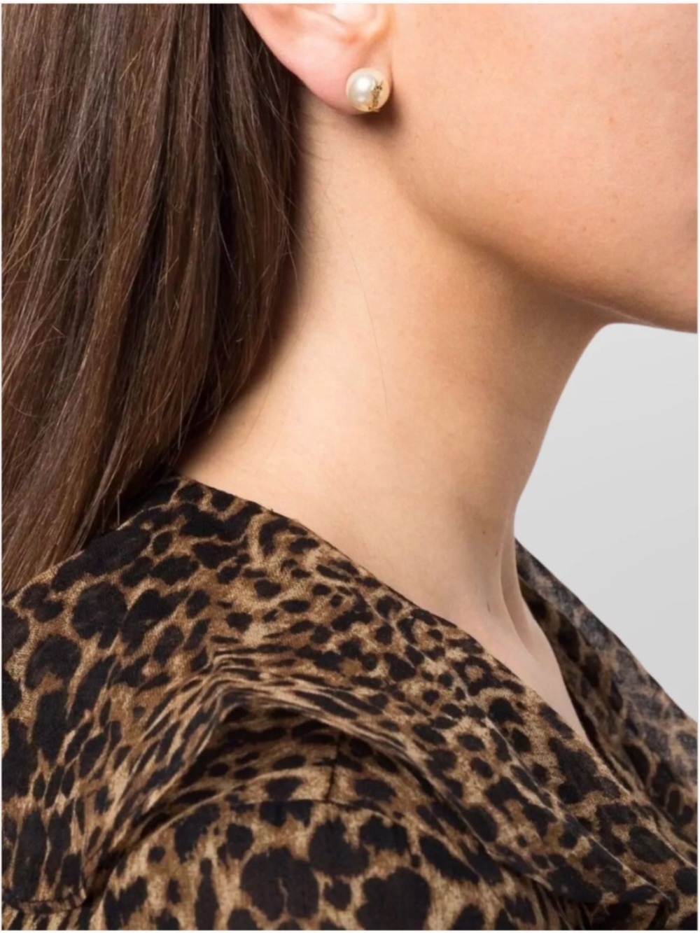Saint Laurent Gold-tone Faux Pearl Earrings “Quiet Luxury”